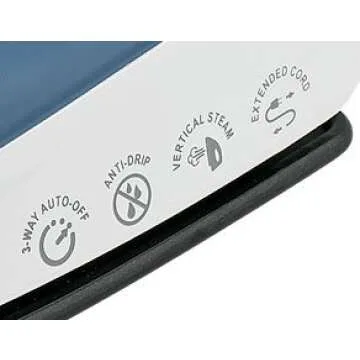 Sunbeam GreenSense SteamMaster Full Size Professional Iron with Clearview, White and Blue