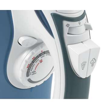 Sunbeam GreenSense SteamMaster Full Size Professional Iron with Clearview, White and Blue