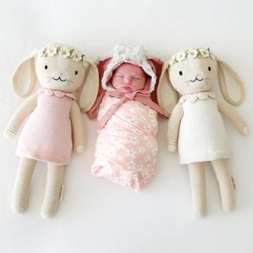 cuddle + kind Hannah The Bunny Ivory Hand-Knit Doll