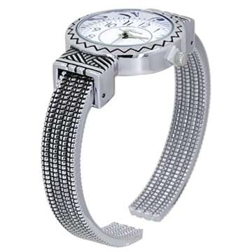 Blekon Women's Mother of Pearl Cuff Bracelet Watch - Elegant Style