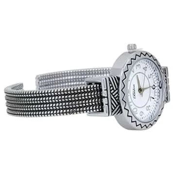 Blekon Women's Mother of Pearl Cuff Bracelet Watch - Elegant Style