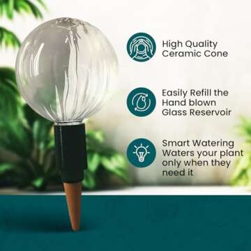 Blumat Glass Self Watering Globes for Indoor Plants