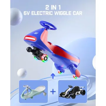 Classic Electric Wiggle Car for Kids - Safe & Fun