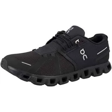On Men's Cloud 5 Sneakers in All Black for Comfort
