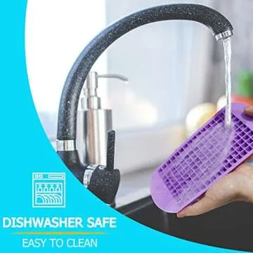 Mini Ice Cube Trays with Bin for Perfect Pebble Ice