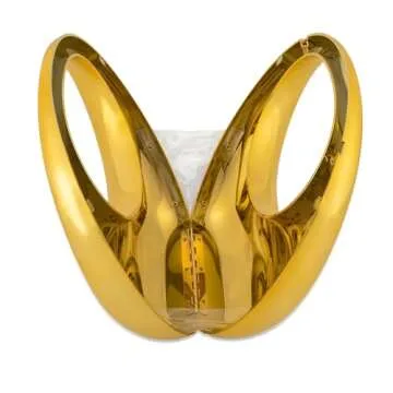 YYW Gold Moon Shaped Acrylic Evening Clutch Handbag