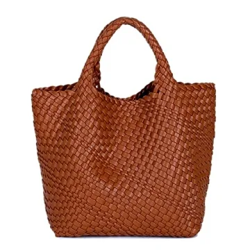 JINMANXUE Fashion Woven Bag Shopper Bag Travel Handbags and Purses Women Tote Bag Large Capacity Sho...