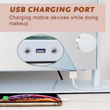 MISAVANITY Large Vanity Makeup Mirror with Lights