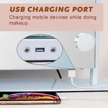 MISAVANITY Large Vanity Makeup Mirror with Lights