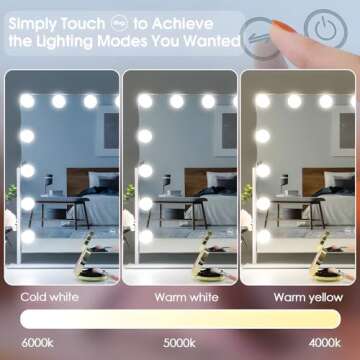 MISAVANITY Large Vanity Makeup Mirror with Lights