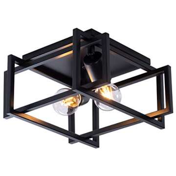 VILUXY Contemporary Rectangle Flush Mount Ceiling Light Fixture - Stylish Lighting for Your Home