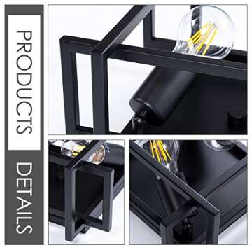 VILUXY Contemporary Flush Mount Ceiling Light Fixture