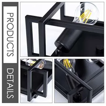 VILUXY Contemporary Flush Mount Ceiling Light Fixture