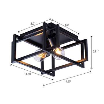 VILUXY Contemporary Flush Mount Ceiling Light Fixture