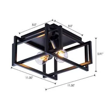 VILUXY Contemporary Flush Mount Ceiling Light Fixture