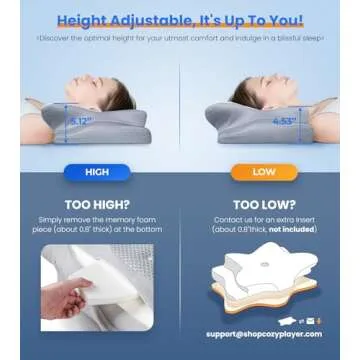 Orthopedic Ultra Cooling Pillow for Neck Pain Relief