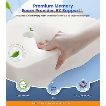 Ultra Pain Relief Cooling Pillow for Neck Support, Adjustable Cervical Pillow Cozy Sleeping, Odorless Ergonomic Contour Memory Foam Pillows, Orthopedic Bed Pillow for Side Back Stomach Sleeper