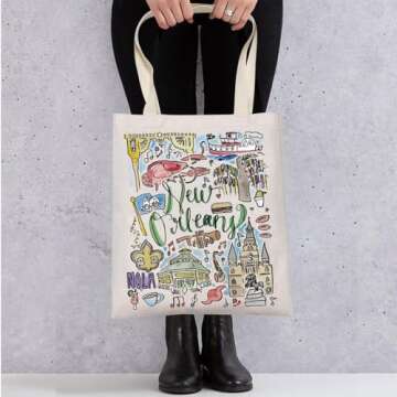 WZMPA New Orleans Travel Tote Bag - Versatile & Durable