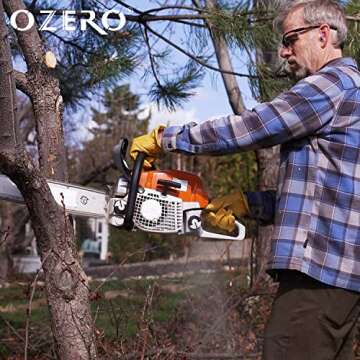 OZERO Flex Grip Leather Work Gloves for All Heavy-Duty Tasks