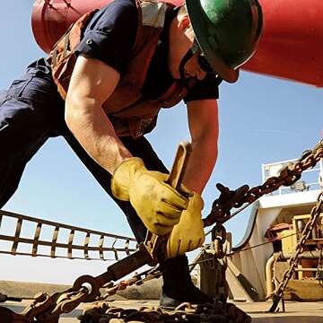 OZERO Flex Grip Leather Work Gloves for All Heavy-Duty Tasks