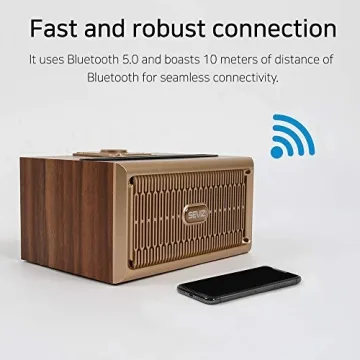SEVIZ Gold Retro Bluetooth Speaker 20W Mono Sound Vintage