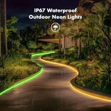 Neon Rope Lights, JIAMEI 20FT RGB LED Strip Lights, App Control, IR Remote, Music Syncing, Outdoor IP67 Waterproof, Flexible Neon Strip Lights Cuttable for Bedroom, Gaming, Party, Outdoors Decor