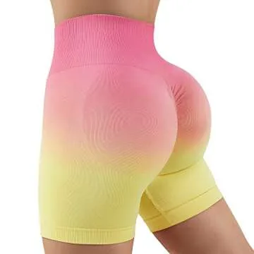 High Waisted Ribbed Butt Lifting Biker Shorts for Women