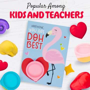 Funeta Valentines Day Gifts for Kids -30 Pack Valentines Cards with Playdough for Toddlers Girls Boys Classroom Exchange, Valentines Playdoh Party Favors for Kids School