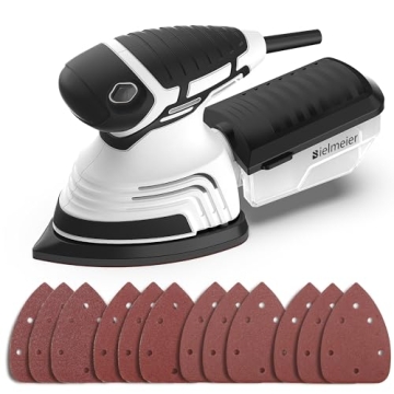 Bielmeier Electric Detail Sander with 12 Sandpapers for Efficient Sanding