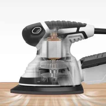 Bielmeier Electric Detail Sander with 12 Sandpapers for Efficient Sanding