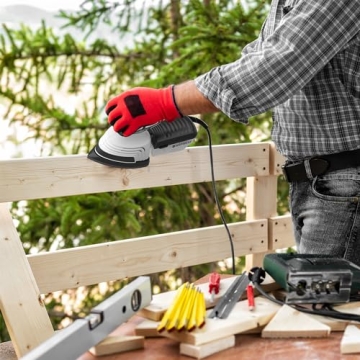 Bielmeier Electric Detail Sander with 12 Sandpapers for Efficient Sanding