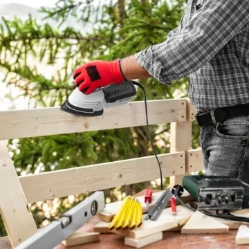 Bielmeier Electric Detail Sander with 12 Sandpapers for Efficient Sanding