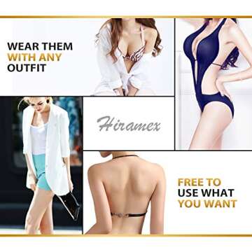 Hiramex Nippleless Covers, Silicone Breast Lift Reusable Breast Pasties Petals (Tan)