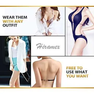 Hiramex Nippleless Covers, Silicone Breast Lift Reusable Breast Pasties Petals (Tan)