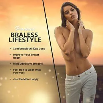 Hiramex Nippleless Covers, Silicone Breast Lift Reusable Breast Pasties Petals (Tan)