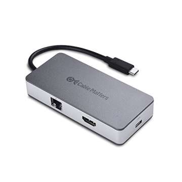 Cable Matters USB C Multiport Adapter (USB C Hub with HDMI 4K), SD Card Reader, USB 3.0, Gigabit Eth...