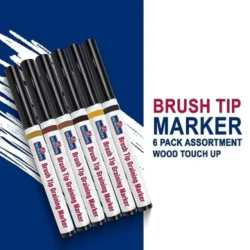 Mohawk Wood Stain Brush Tip Markers Touch Up Kit 6 Pack