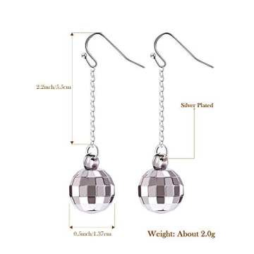 Lightweight Tatuo Disco Ball Earrings for Women - 4 Pairs