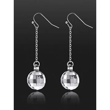 Lightweight Tatuo Disco Ball Earrings for Women - 4 Pairs