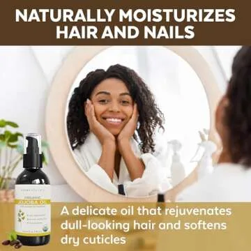 Viva Naturals Organic Jojoba Oil - Pure Cold-Pressed for Skin and Hair, USDA Certified Face Moisturizer, 4 fl. oz