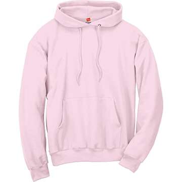 Hanes mens Pullover Ecosmart Hooded Sweatshirt Hoody, Pale Pink, X-Large US
