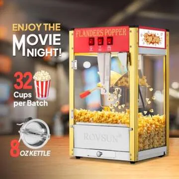 ROVSUN Popcorn Machine - Movie Theater Style with Accessories
