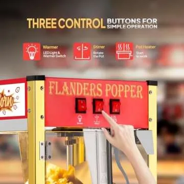 ROVSUN Popcorn Machine - Movie Theater Style with Accessories