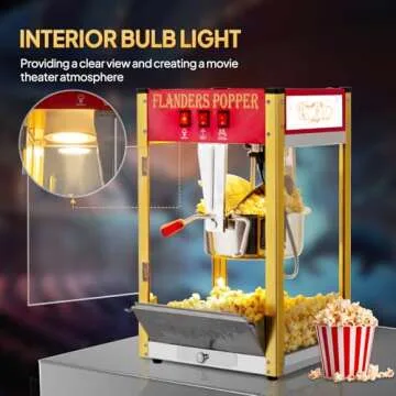 ROVSUN Popcorn Machine - Movie Theater Style with Accessories