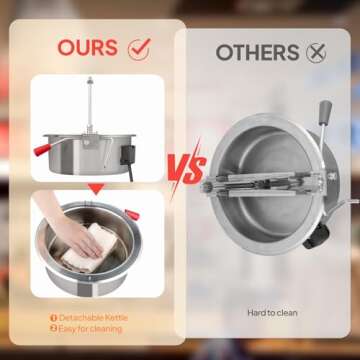 ROVSUN Popcorn Machine - Movie Theater Style with Accessories