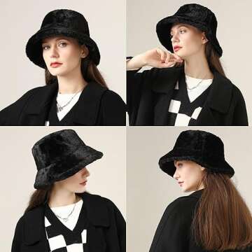 Stylish Winter Faux Fur Bucket Hat for Men & Women