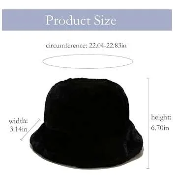 Stylish Winter Faux Fur Bucket Hat for Men & Women