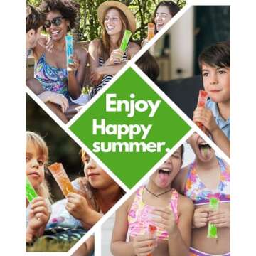 ANSMIO 150 Disposable Popsicle Mold Bags with Zip Seals, 8x2" Freezer Tubes for DIY Ice Pops, Yogurt, Juice & Fruit Smoothies - Includes Funnel, BPA-Free, Ice Pop Molds