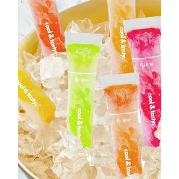 ANSMIO 150 Disposable Popsicle Mold Bags with Zip Seals, 8x2" Freezer Tubes for DIY Ice Pops, Yogurt, Juice & Fruit Smoothies - Includes Funnel, BPA-Free, Ice Pop Molds