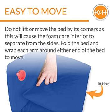 K&H Pet Products Cool Bed III Dog Cooling Mat, Indoor Outdoor Cooling Beds for Large Dogs, Chilling Pet Pad for in Home, Outdoor Houses, Crates, Yards, Porches - Large 44 X 32in Chill Blue